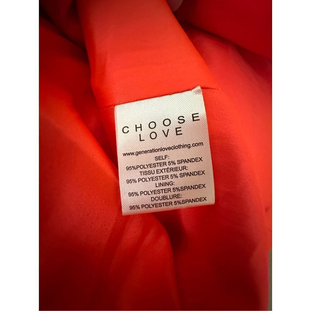 Generation Love Leighton Crepe Blazer in Papaya Size S - Picture 8 of 9